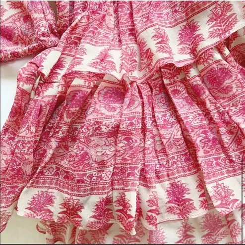 Love Shack Fancy Pink Pattern Popover Dress