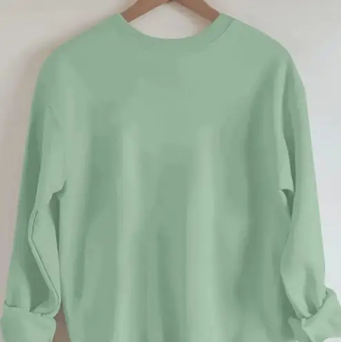 Irish Shamrock Letter Print Sweatshirt Green Size L