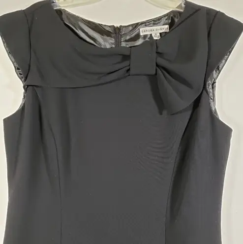 Sandra Darren Black Career Sheath Dress Size 8.