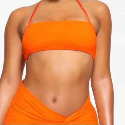 SKIMS COPY -  swim Orange Bandeau Bikini Top