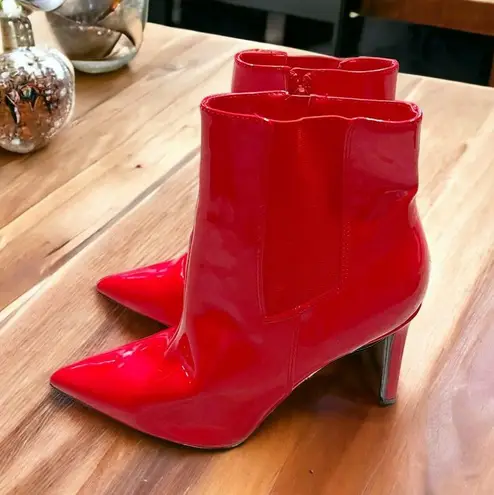 INC  Katalina Pointed-Toe Booties, Red Size 8M New w/Tag