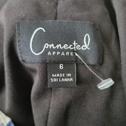Connected Apparel Blue Floral Dress Size 6