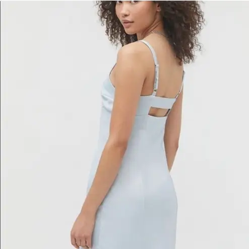 Urban Outfitters Baby Blue Satin Mini Dress