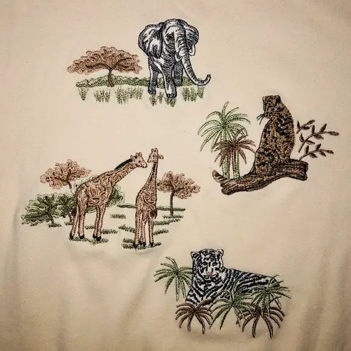 Bonworth VTG 90s Safari Animals Shirt Medium
