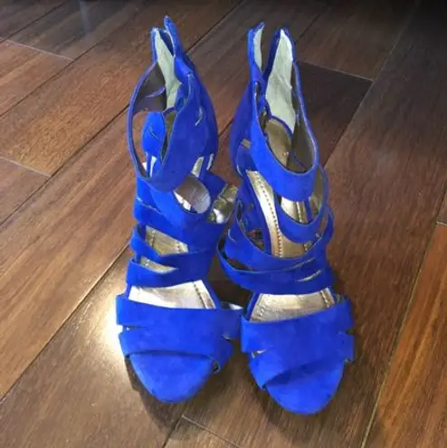 BCBGMAXAZRIA Cobalt Blue Strappy Heels
