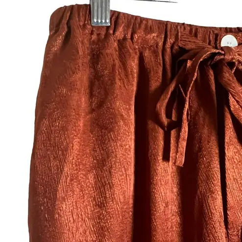 Untitled in Motion Emissus Rust Wide Leg Lounge Pajama Pants Size Medium Orange - Image 7