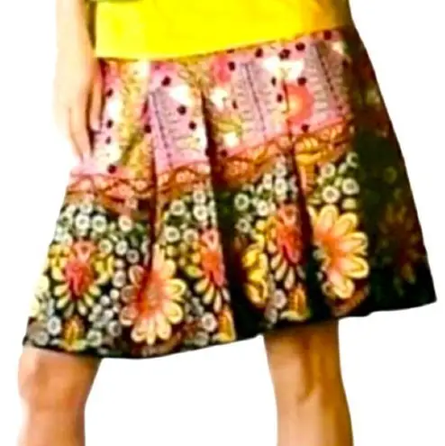 CAbi  Ashbury Multi Media Retro Floral A line Skirt