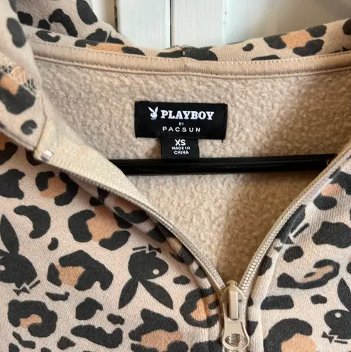 Playboy x Pacsun cheetah zip up jacket hoodie sweatshirt.