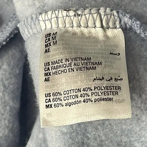 Karen Scott Sport Medium Fleece Hooded Sweatshirt Hoodie Long Sleeve Light Blue