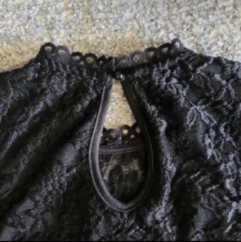 Live to be spoiled NWOT Lived To Be Spoiled Black Lace Tank with Slip, Sz Medium