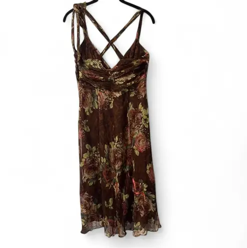 Karen Millen Rare Vintage 2000s 100% Silk Cross-back Dress — Sz. S