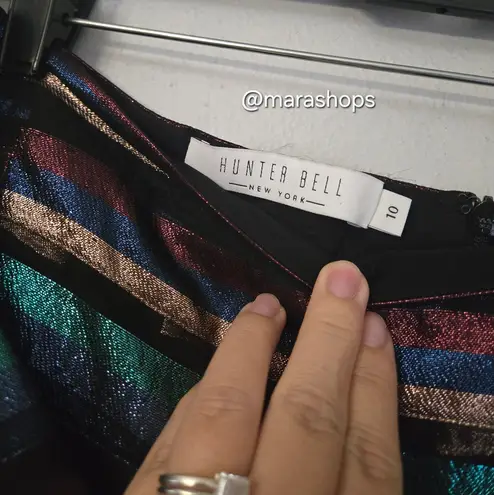 Hunter Bell Alexis Metallic Stripe Skirt