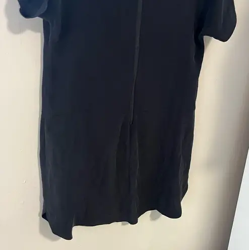 Milly  Black Silk Shift Tee Dress