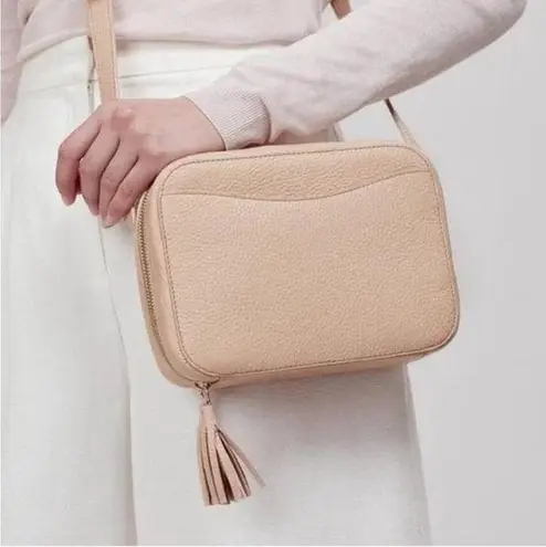 Cuyana Classic Leather Camera Crossbody Bag Tassel Beige Women’s One Size Tan