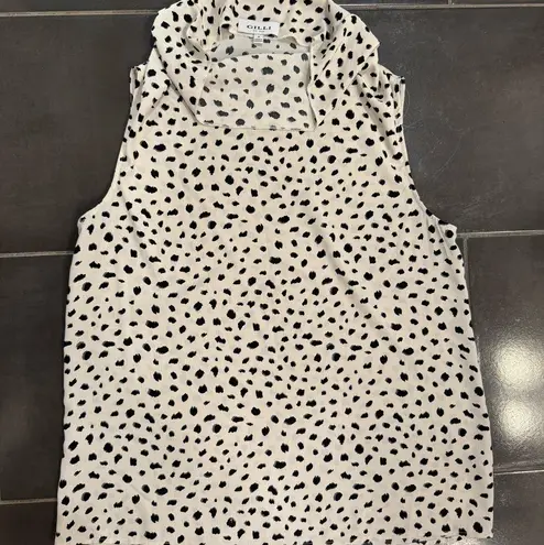 Gilli White and Black Polka Dot Women's Top Size M