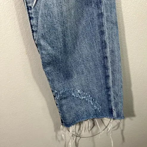 Nature Denim Mid Rise Distressed Raw Hem Straight Leg Denim Jeans Size 5/26