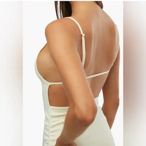 We Wore What High Neck Midi in Ecru