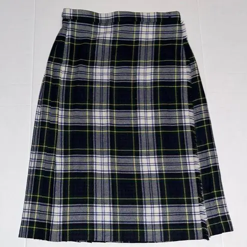 Highland Home Industries Tartan Plaid Wool Skirt ❤️ Green Size 16