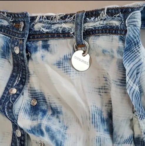 Diesel Blue & White Layered Skirt