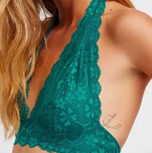 Free People NWT  Halter Bralette In Dark Green