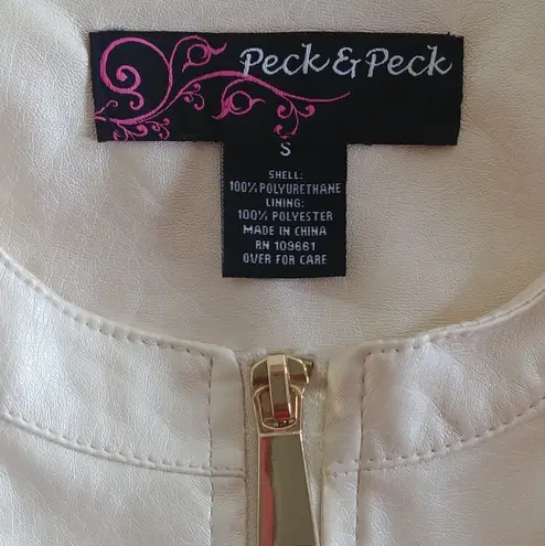 Peck & Peck Women's Laser Cut Zipper Jacket