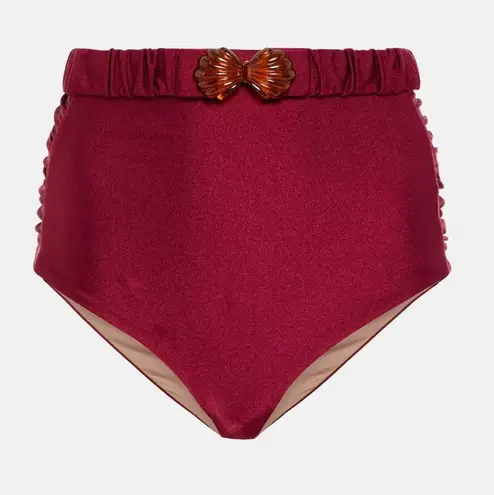 Johannna Ortiz Zaire High Waist Shell Belted Bikini Bottom Pink Size XL