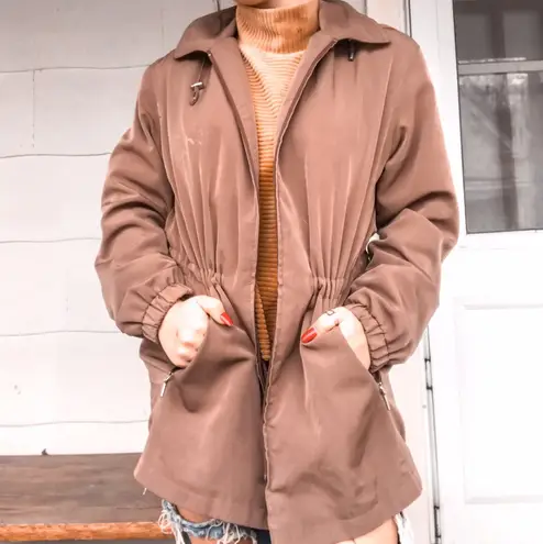 Gallery Oversized Brown Raincoat