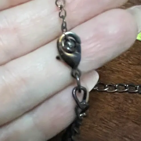 Multi Layered Necklace With Brass, Copper, and Gold Color Hammered Plates