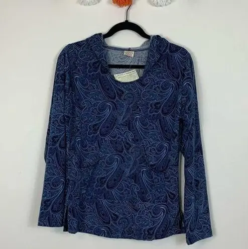 Gypsy Rose NWT Royal Blue Paisley Sweatshirt Size Medium