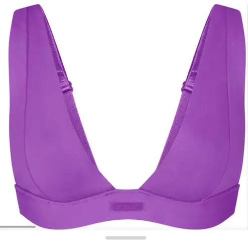 SKIMS  Swim Plunge Bikini Top VIOLET PURPLE LIMITED EDITION NWT