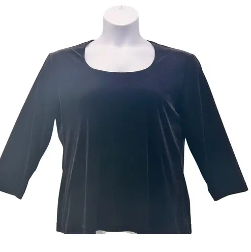 Willi Smith Whimsigoth Velvet Top Large Goth Witchy Black Velvet