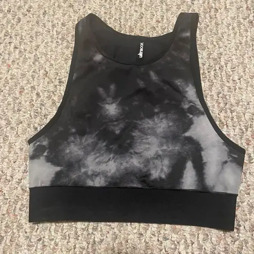 Ultracor Reversible Cloud Marble Die Sport Crop Tank- Size Small
