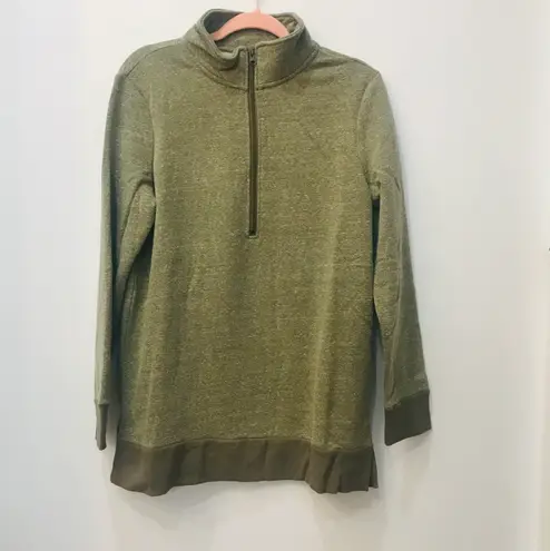 Boutique oversized zip up green two tone pull over size small.