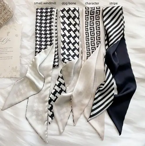 Exquisite Satin Silky Chic Style Black White Selection Twillys