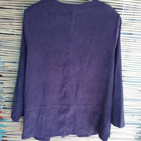 R&K 18 Chocolate Suede Feel Light Jacket Plus Brown Size 18W