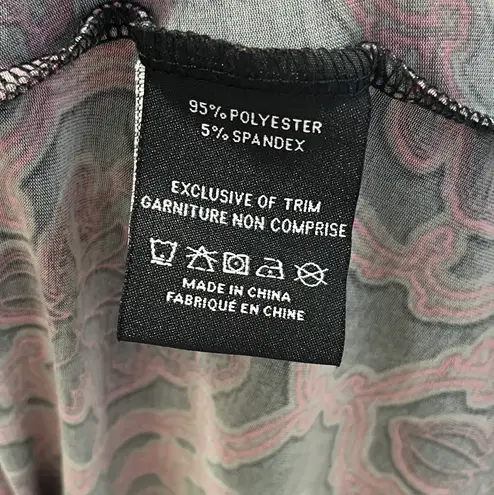 Charlie Paige Womens S/M Dress Long Sleeve Pink Burgundy Black