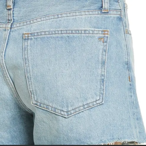 Madewell Relaxed Destroyed Raw Hem Denim Button Fly High Rise Shorts Size 30 NWT