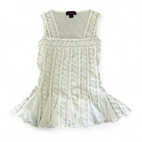 Vintage Y2K Sequin Top White thumbnail 1