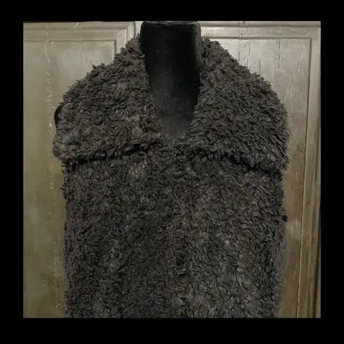 Marc New York Jackets & Coats Faux Fur Vegan Leather Vest- size large