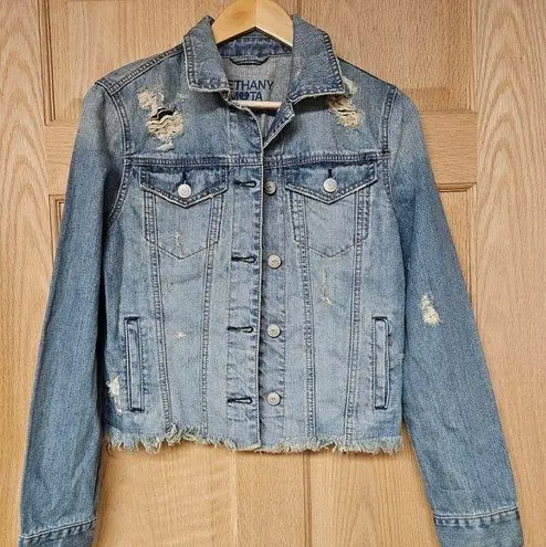 Bethany Mota  Distressed Denim Jacket Size Small