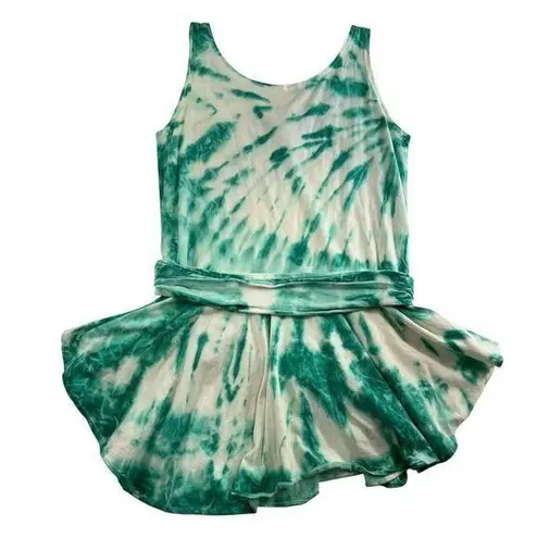 Vtg 90s In Gear L Large Tunic Top Dress Tie Dye USA Whimsy Fairycore Balletcore Green