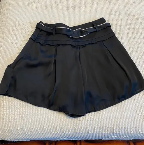 Bebe Black Flowy Belted Shorts