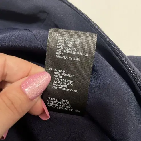 Reiss Sz 4 Navy Jumpsuit Romper With Pockets