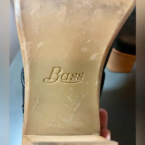 G.H. BASS & CO Sophia Leather Ankle Booties Black Size 7