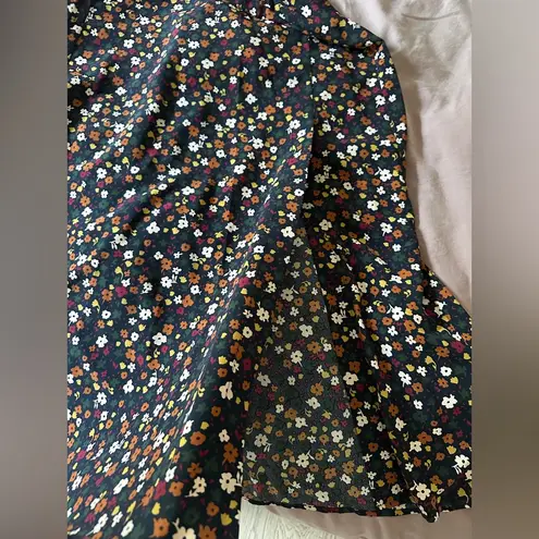 Elodie Floral Slit Midi Skirt Large Spring Summer Office Work Casual