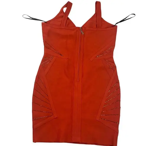 Marciano Women's Red Sleeveless Bandage Dress Size 10