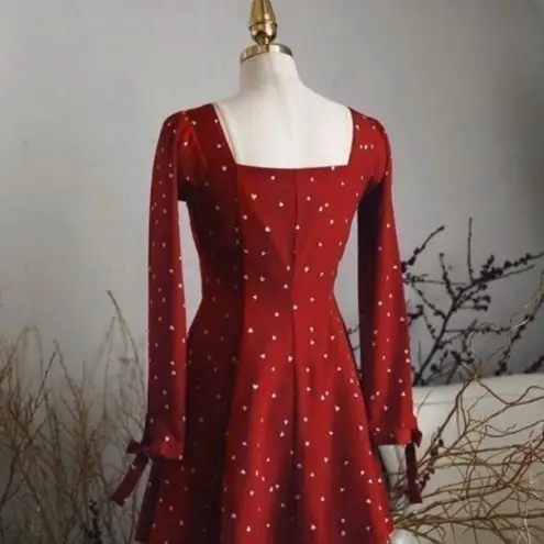 Milkcocoa Korea Red Hearts Dress Size XS