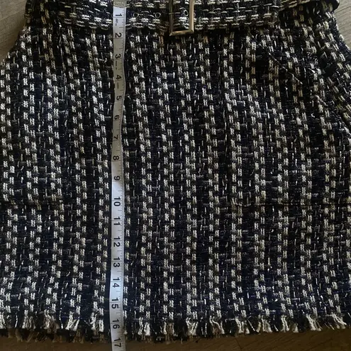 RAMY BROOK
Ashley Belted Tweed Mini Skirt Sz 10 Blue
