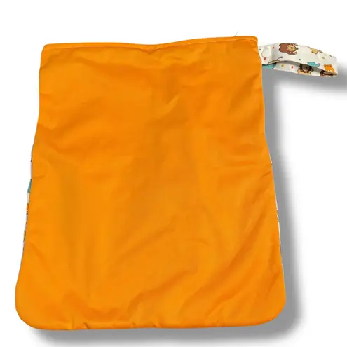 Bontime Wet Bag Diapers Laundry Swim Suit Pouch Stroller Double Zip Expandable Orange