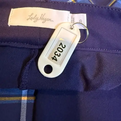 Lady Hagen Blue A-Line Mini Skorts for Casual Wear